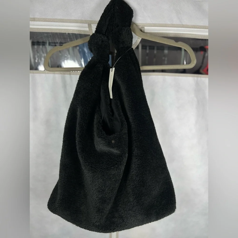 NWT Anthropologie The Love Knot Slouchy Bag: Sherpa Fleece Edition